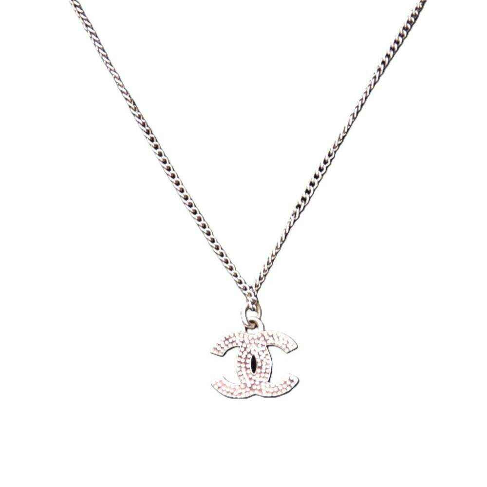 CHANEL Authentic Silver Logo Necklace - Picture 3 of 9
